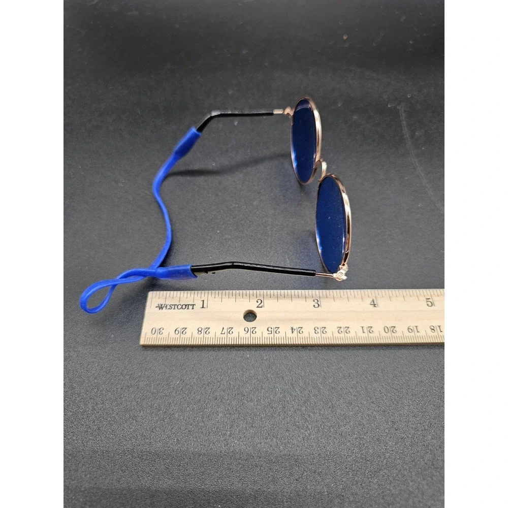 Doggie Sunglasses Small Dog 60s Style Round‎ With Strap Halloween Costume